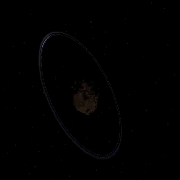 Artist’s impression of Chariklo and its two rings