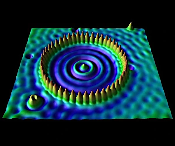 Iron atoms seen by a scanning tunneling microscope