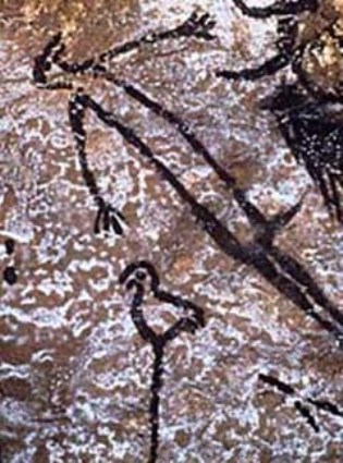 representation of men in the caves of Lascaux