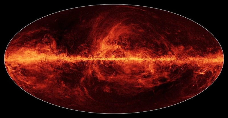 Carte de la Voie Lactée réalisée par Planck