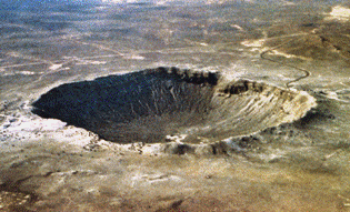 Meteor Crater no Arizona de idade, 49 mil anos