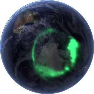 aurore en antarctique