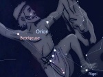 January sky, Orion constellation
