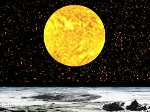 Apparent size of the Sun as seen from Mercury, Venus, earth, mars, jupiter, saturn, uranus, neptune