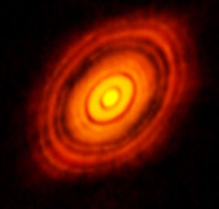 First image of a planetary system in formation around a star