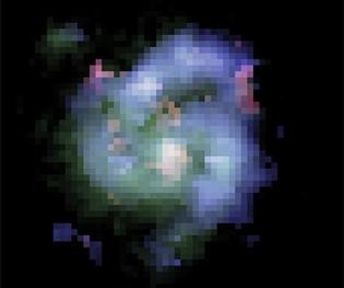 galaxie lointaine BX442 vue par Hubble