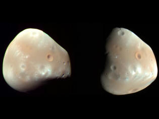 Deimos, moon of Mars as seen by the probe MRO