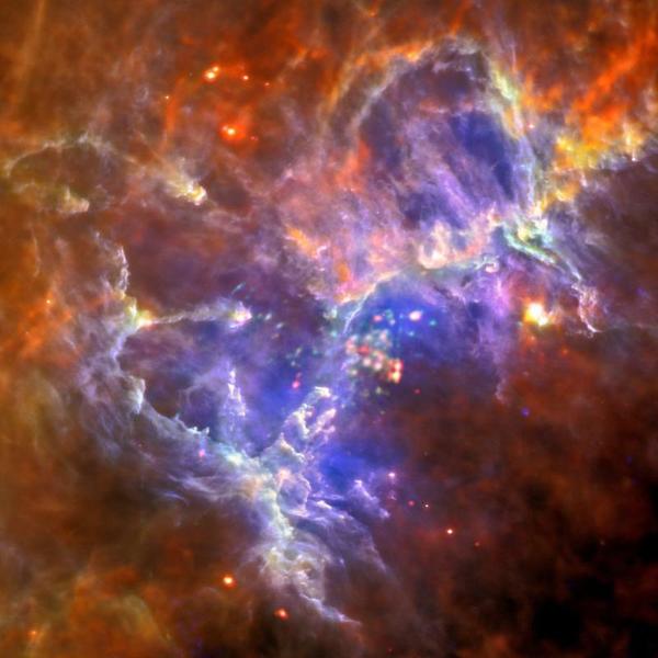Photo Nasa Piliers de la création Hubble Nébuleuse de l/'Aigle M16