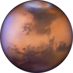 Mars : diameter 6 796 km