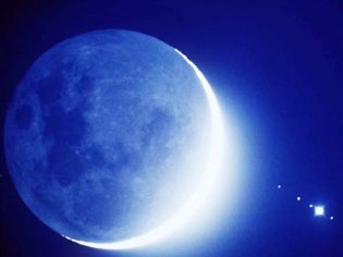 Lua Azul durante um eclipse