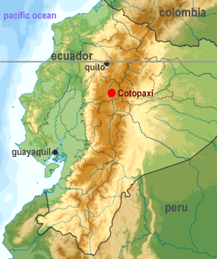 Volcan Cotopaxi en Equateur